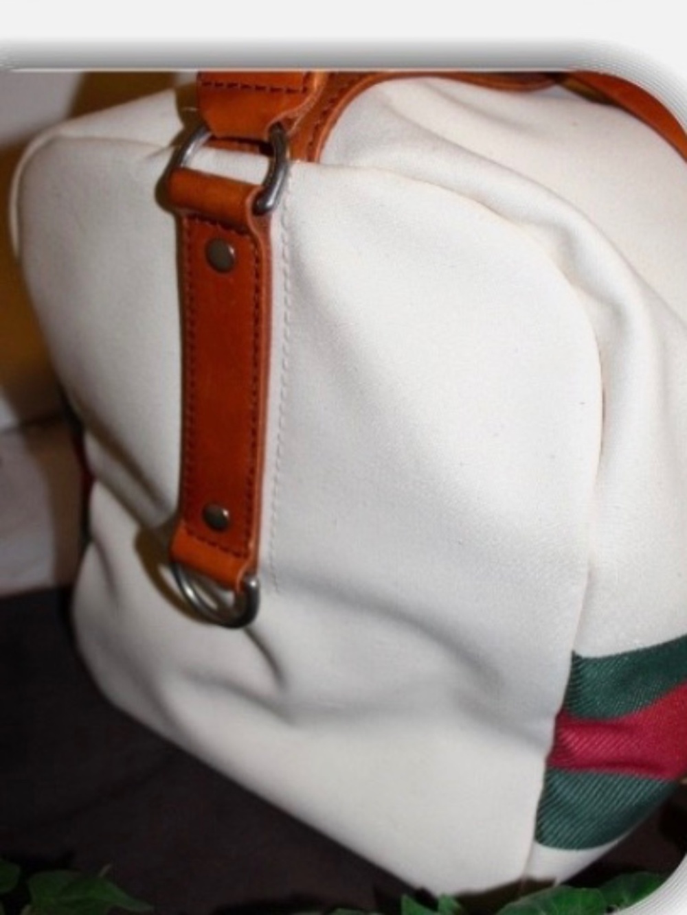 GUCCI RED & GREEN WEB STRIPE LARGE DUFFLE BAG! (2-WAY) - Picture 15 of 16